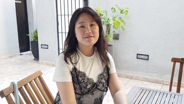 편안한 분위기 속에서 진행된 조해나 씨와의 인터뷰 현장.[이재상 재외기자]