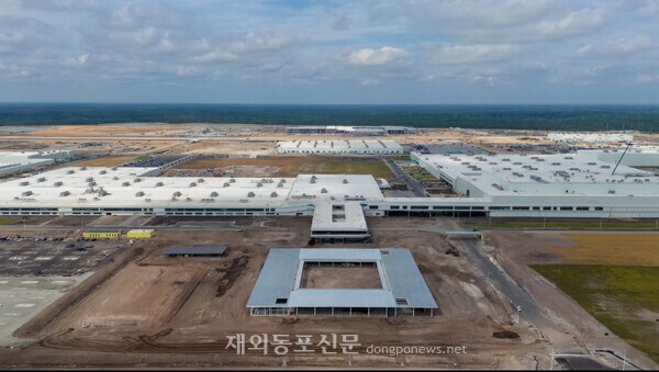 LG에너지솔루션이 현대차와 합작으로, 미국 조지아주에 건설중인 ‘HL-GA 배터리 공장’ 건설 현장