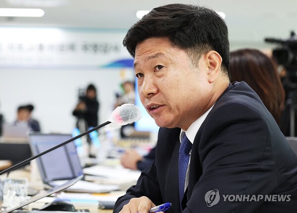 질의중인 홍기원 더불어 민주당 의원(경기 평택시 갑) [연합뉴스]