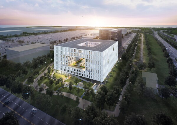 인천공항 제2여객터미널 북측 제2국제업무지역에 들어서는 신규 항공업무시설 조감도.