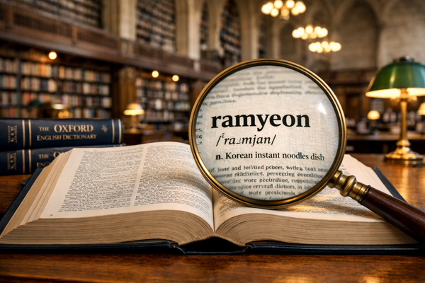 영국 옥스퍼드대 출판부가 2026년 새해 들어 '라면(Ramyeon)'을 한국어 유래 단어로 새롭게 등재했다. [AI 이미지]