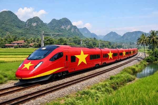 베트남 정부가 최근 약 100조원 규모 총 연장 1,541km 남북 고속철도 건설 사업 프로젝트를 본격화했다. [AI 이미지]